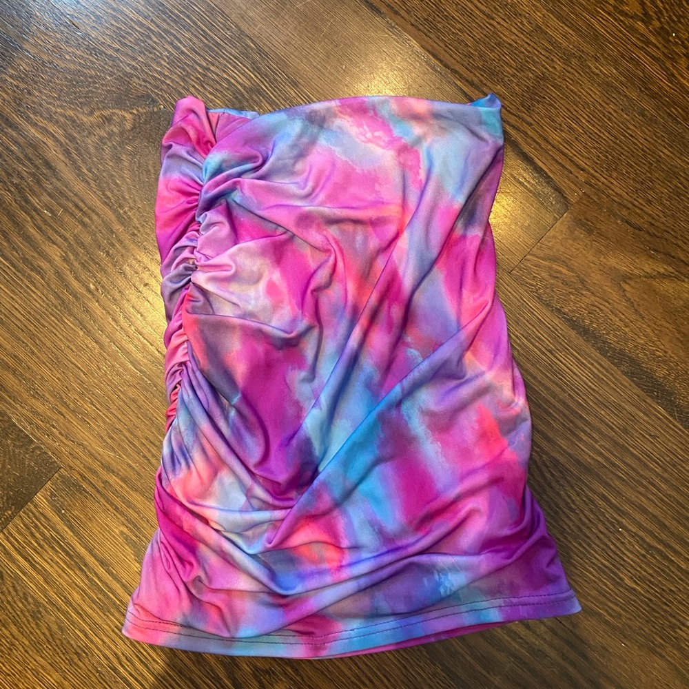 Tie-dye superdown mini skirt